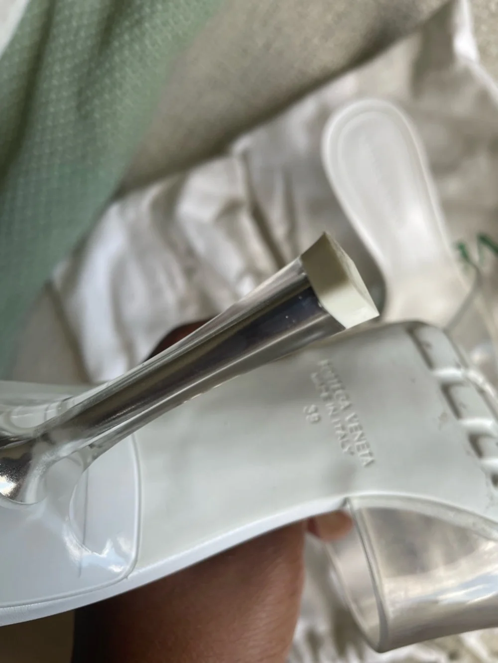 Bottega Veneta Clear Stretch Sandal - Picture 7 of 8